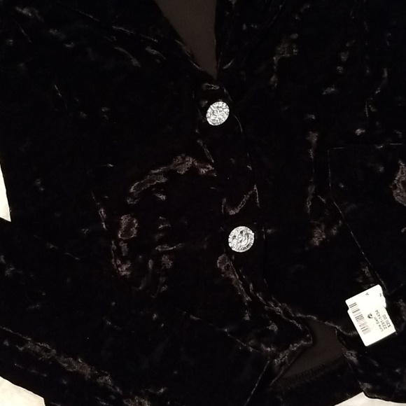 Bejeweled | Jackets & Coats | Rhinestone Buttons Velvet S Blazer Jacket ...